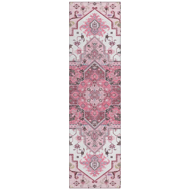 Machine Washable Indoor/ Outdoor Persian Traditional Chantille Rug