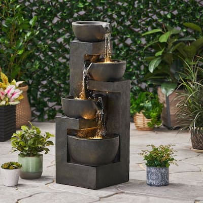 Ascot Outdoor Tier Fountain Outdoor 3 by Christopher Knight Home