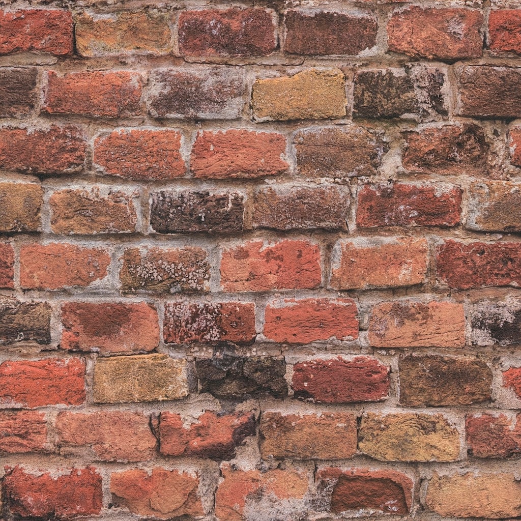 Galerie Wallcoverings Bricks and More Collection Authentic Brick Matte Finish Vinyl on Non-woven Wallpaper Roll