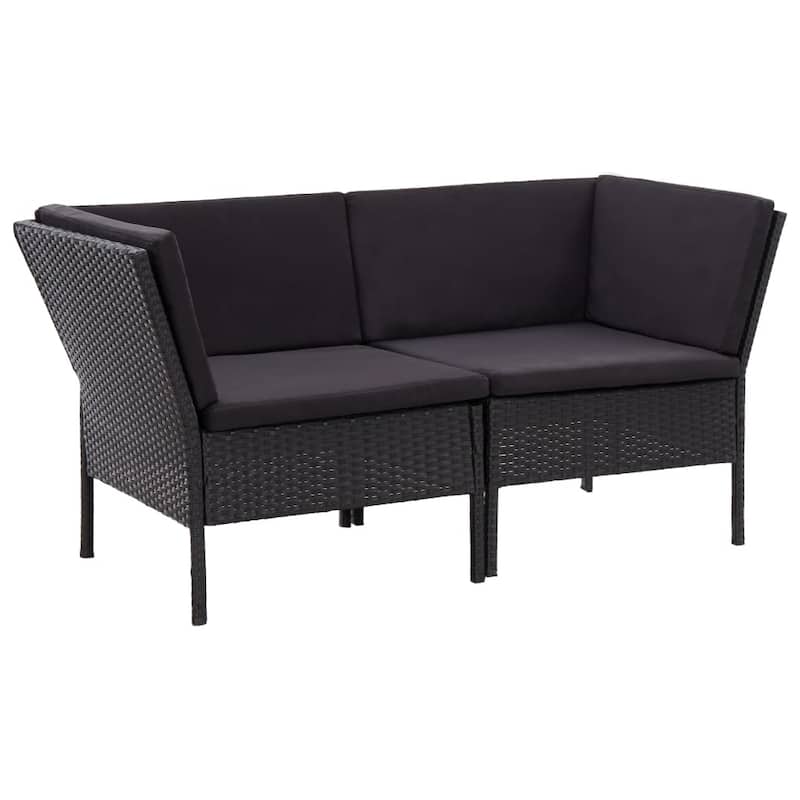 vidaXL Patio Furniture Set 8 Piece Sectional Sofa with Coffee Table Rattan - 23.6" x 23.6" x 13.8"