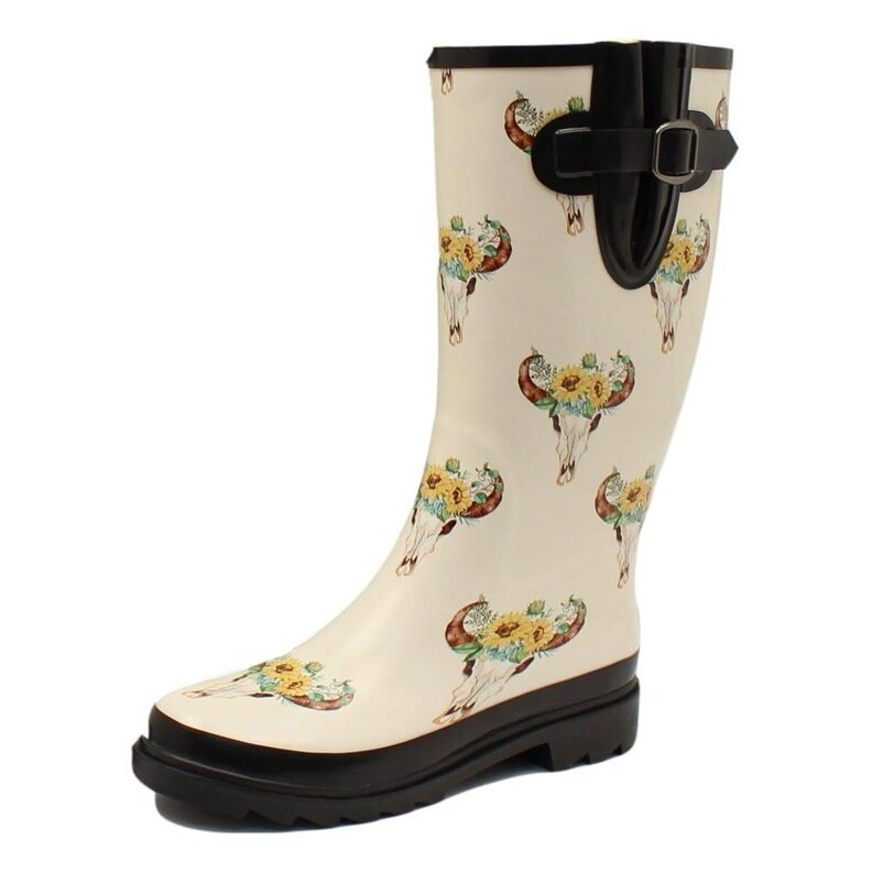 sunflower rain boots