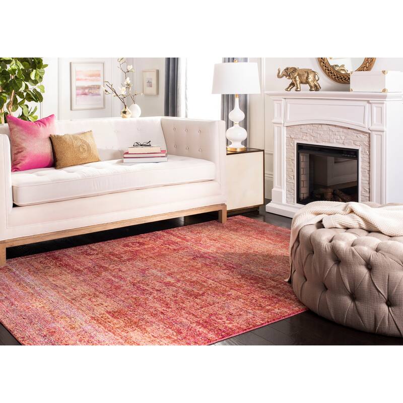 SAFAVIEH Valencia Molly Distressed Vintage Boho Oriental Polyester Rug