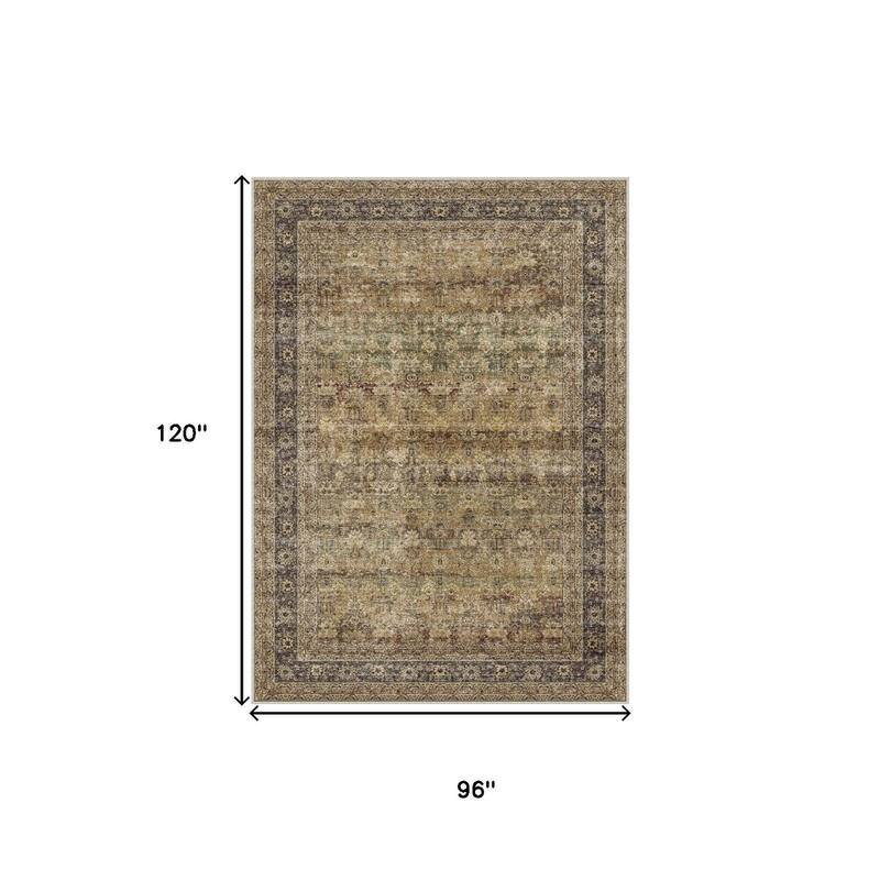HomeRoots Floral Medallion Traditional Rectangle Area Rug