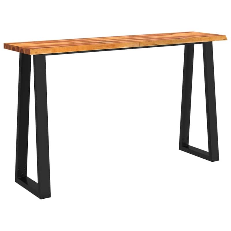 vidaXL Console Table with Live Edge Accent End Side Table Solid Wood Acacia