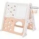 preview thumbnail 6 of 11, 5-in-1 Toddler Climber Basketball Hoop Set Light Pink