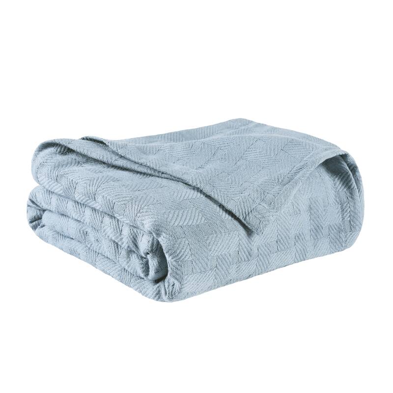 Superior Basketweave All-Season Bedding Cotton Blanket