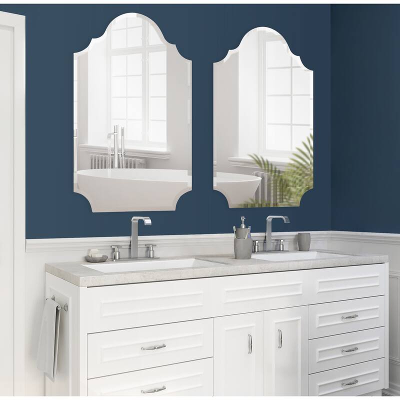 Kate and Laurel Reign Frameless Arch Wall Mirror - 24x36