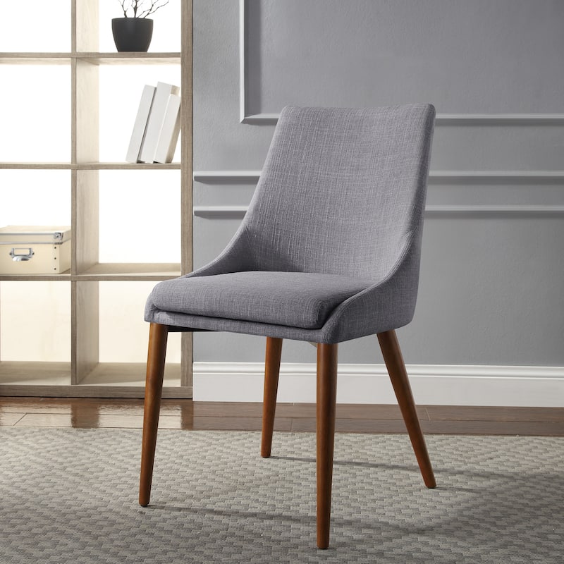 Palmer Mid-Century Modern Fabric Dining Chair in 2 Pack - Dove