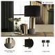 preview thumbnail 3 of 3, Signature Design by Ashley Jacek Grey Brass-tone and Black Table Lamp (Set of 2)