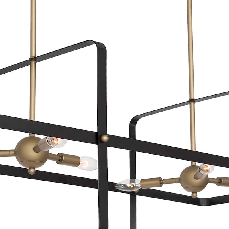 Modern 6 - Light Kitchen Island Linear Pendant - 42.13"x16.73"x16.54"