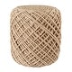 preview thumbnail 9 of 13, Vaughn Indoor/ Outdoor Solid Cylinder Pouf - 16"X16"X18" Light Taupe