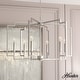 preview thumbnail 1 of 10, Hunter Zoanne 6-Light Modern Geometric Chandelier - Entry, Dining Room - Contemporary, Transitional 30" - Brushed Nickel