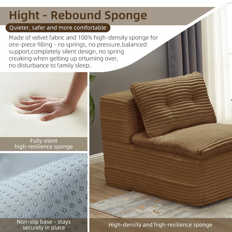 Sofa Bed With Independent Chaise Lounge And Functional Blanket,Convertible Sofa Bed,King Size Bed,Deep Seat