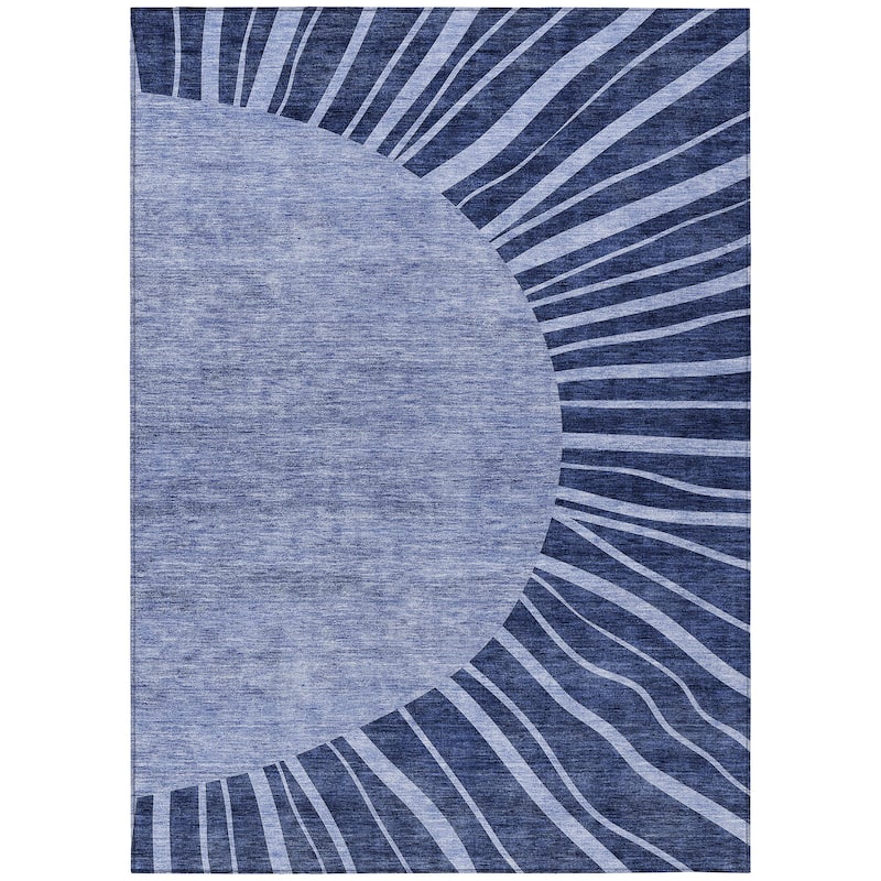 Machine Washable Indoor/ Outdoor ChantilleSunburst Modern Rug