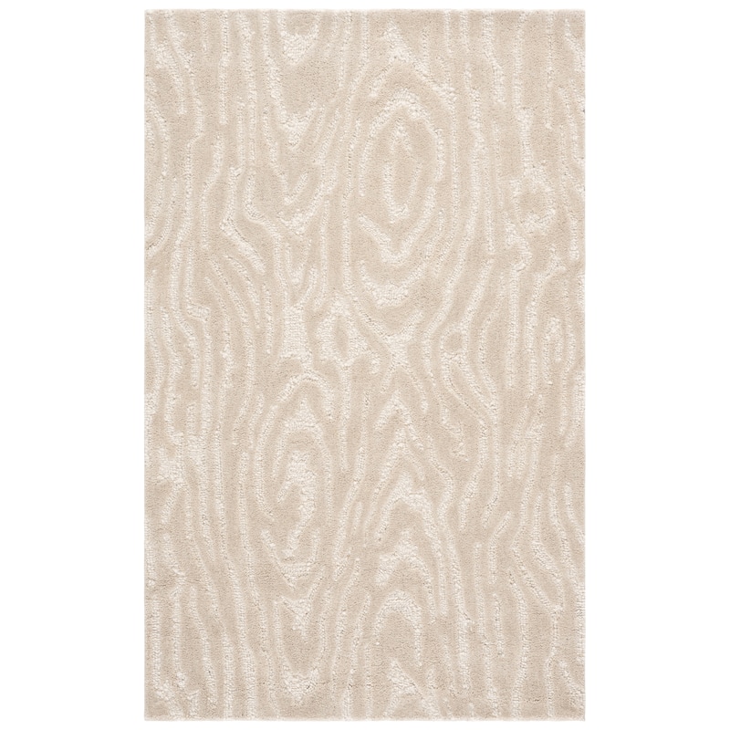 SAFAVIEH Handmade Ebony Thouraya Modern & Contemporary Wool Rug - 4' x 6' - Ivory