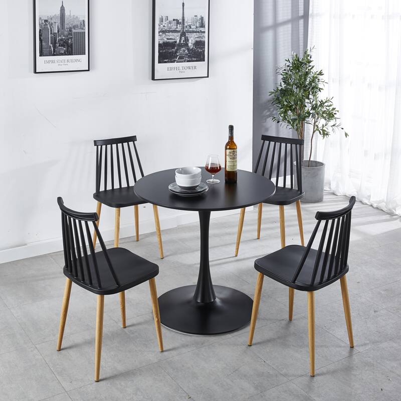 31.5" Tulip Table for 2-4 people With Round Mdf Table Top, Pedestal Dining Table, End Table Leisure Coffee Table