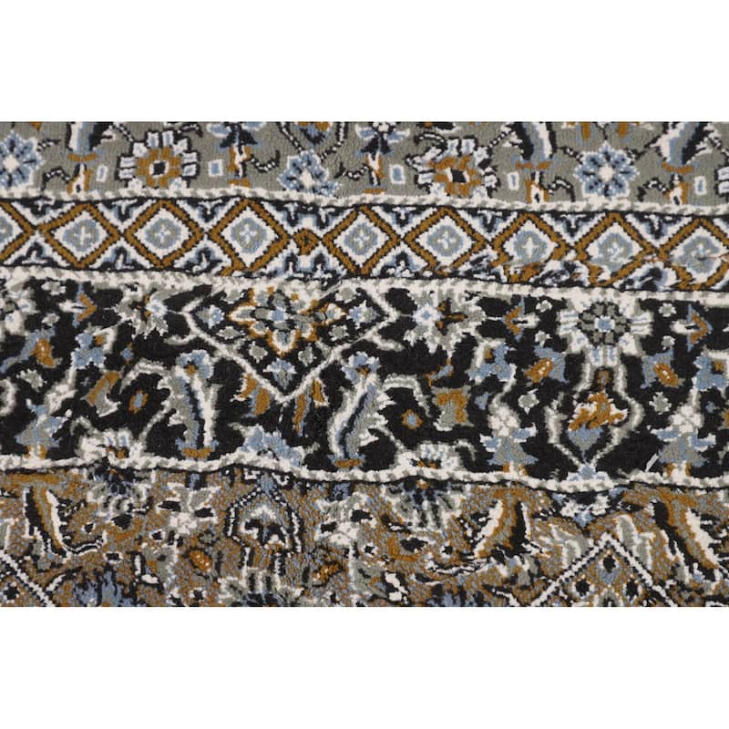 Green Geometric Tabriz Turkish Area Rug Machine Made Carpet - 8'2" x 11'8"