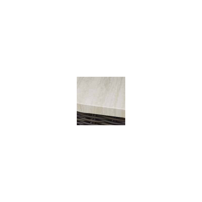 Signature Design by Ashley Kimora Beige/Dark Brown Outdoor Coffee Table - 50" W x 29.92" D x 17.52" H