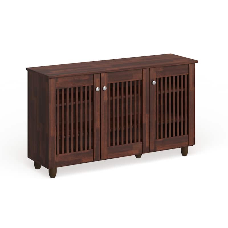 Copper Grove Angelina Dark Brown 3-door Shoe Cabinet