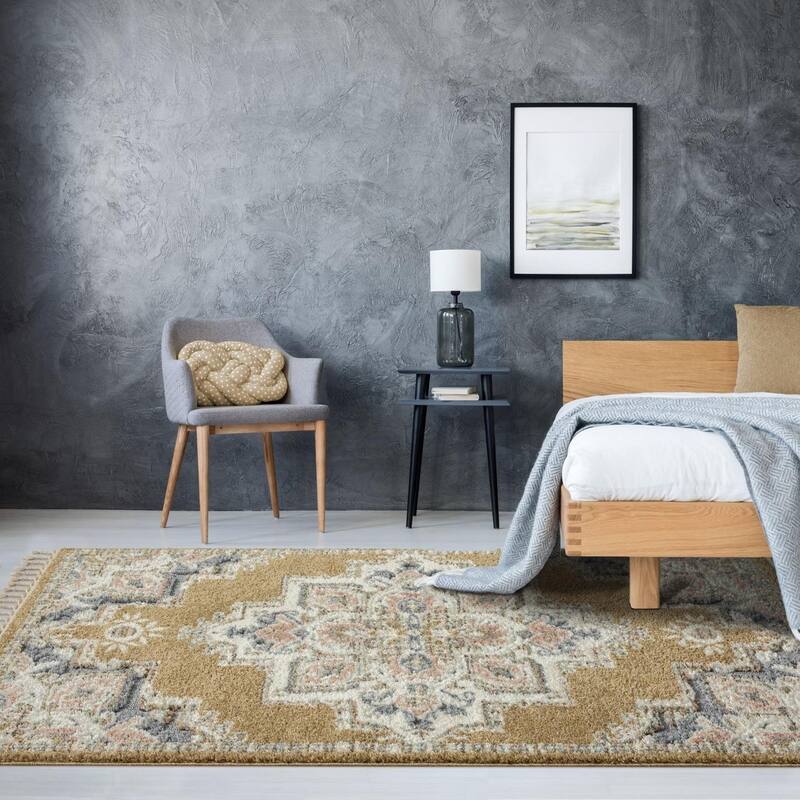 Luxe Weavers Indoor Southwestern Area Rug Boho Fringe Floor Cover