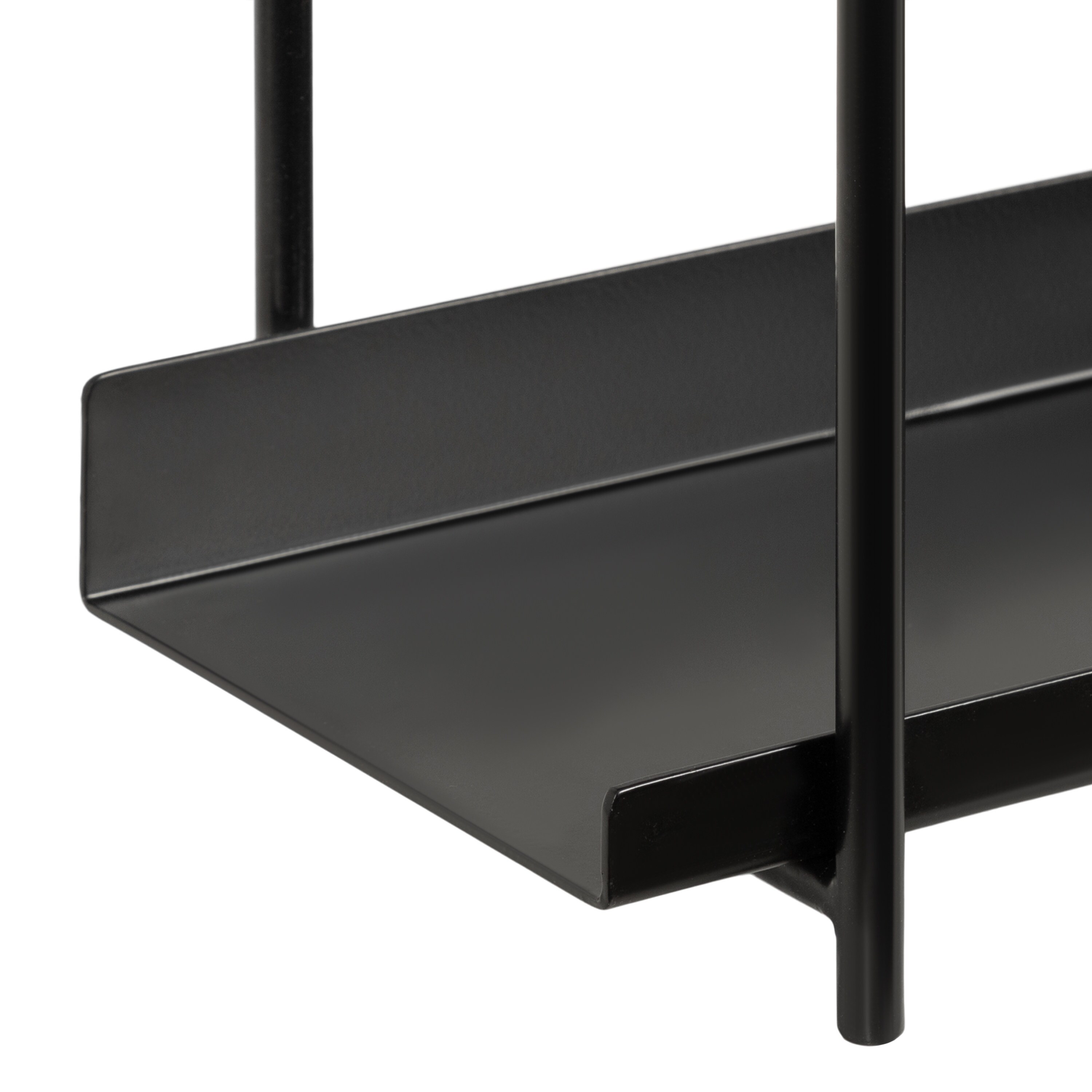 Kate and Laurel Dominic Tiered Wall Shelf - 28x7x14.5 - Black
