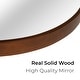 preview thumbnail 33 of 80, Classic Wooden Frame Farmhouse Round Wall Mirror