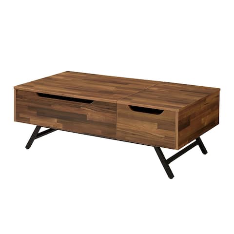 Wooden Coffee Table w/Lift Top in Walnut Finish