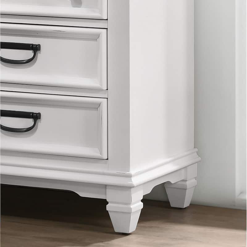 Clelane Wood 3-Drawer Nightstandand