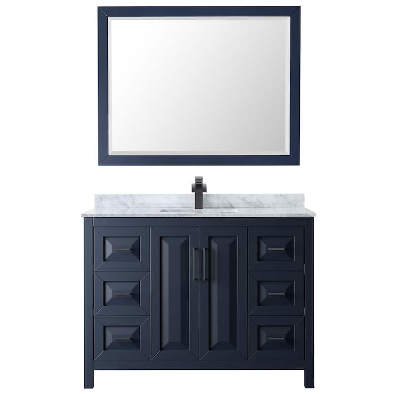 Wyndham Collection Daria 48" Free Standing Single Vanity Set with MDF