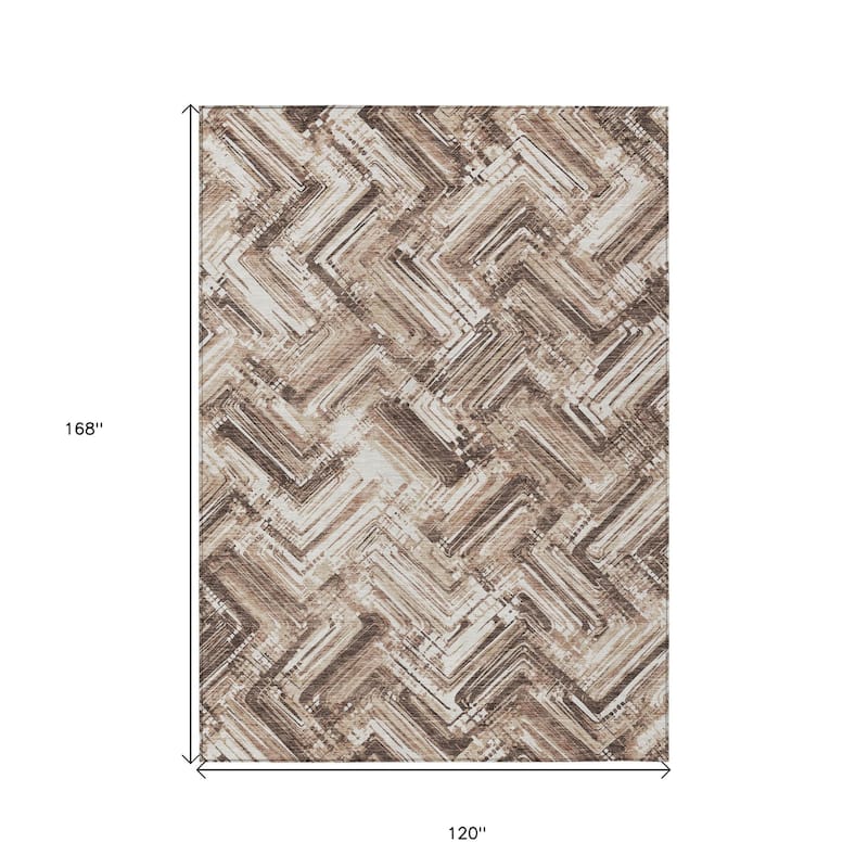 HomeRoots Geometric Transitional Rectangle Outdoor Rug