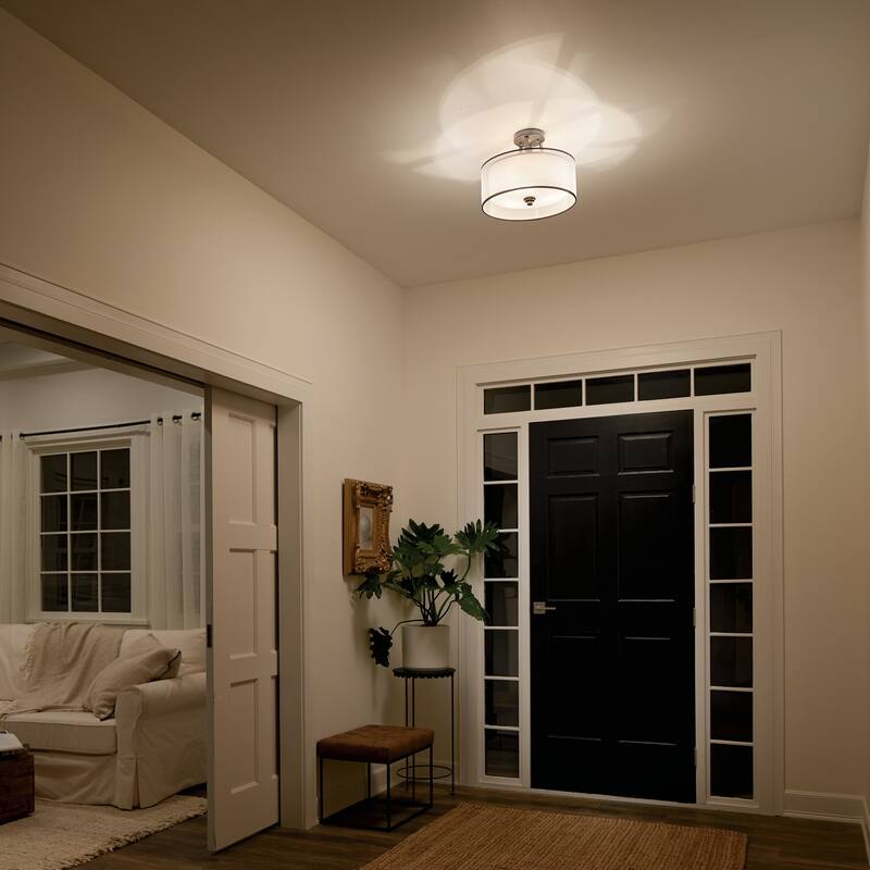 Kichler Lighting Lacey Collection 3-light Mission Bronze Semi-Flush Mount