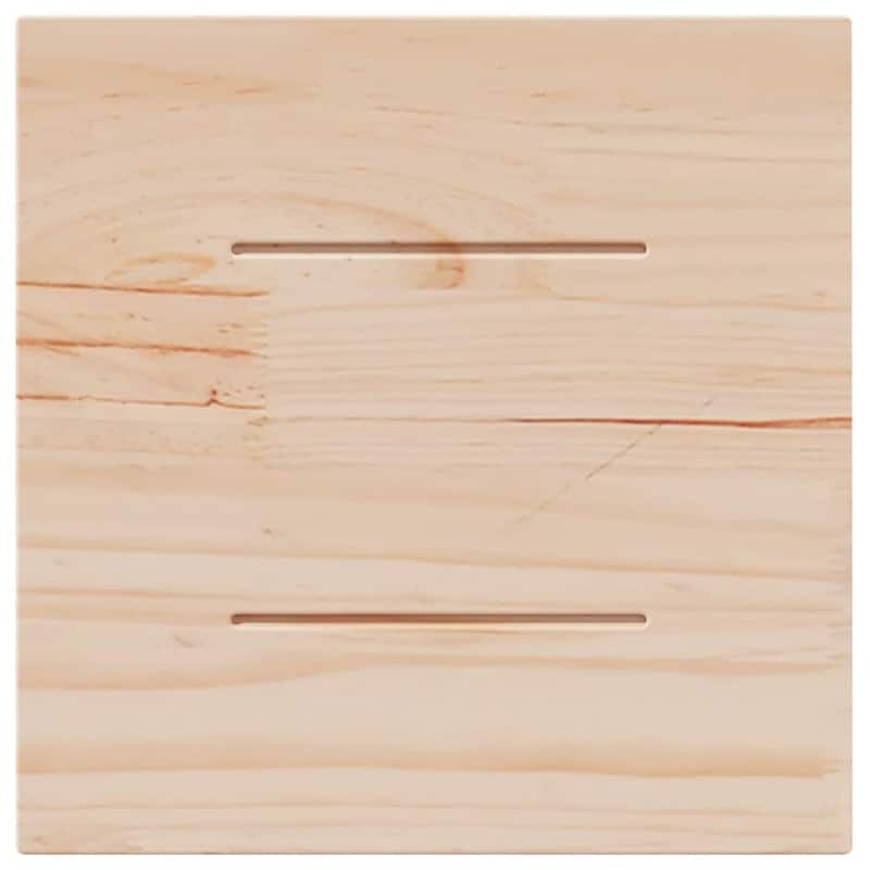 vidaXL Table Top Natural Pine Wood Solid Pine Wood 16 x 16 in Durable - 16 x 16 x 1 in