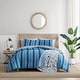 preview thumbnail 1 of 6, Nautica Gilpin Stripe Penny Pinstripe Reversible Cotton Comforter Set Coastal (Blue)