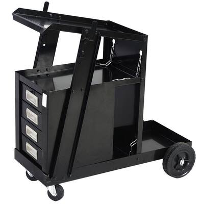 4 Drawers Portable Wheels Steel Welding Cart