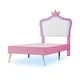 preview thumbnail 27 of 68, Modern Upholstered Princess Bed with Crown Headboard