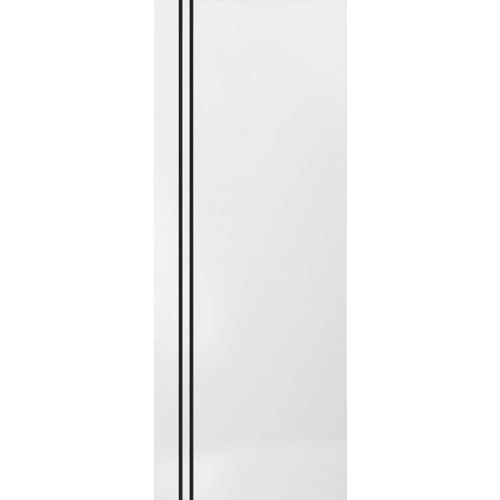 Slab Barn Door Panel 28 x 80 Planum 0016 White Silk with Sturdy Finished