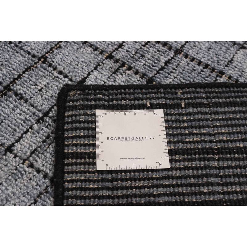 ECARPETGALLERY Hand Loomed Kashkuli Gabbeh Grey Silk Rug - 8'2 x 9'8