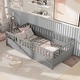 preview thumbnail 1 of 12, Twin Size Floor Bed with High Security Barrier Grey