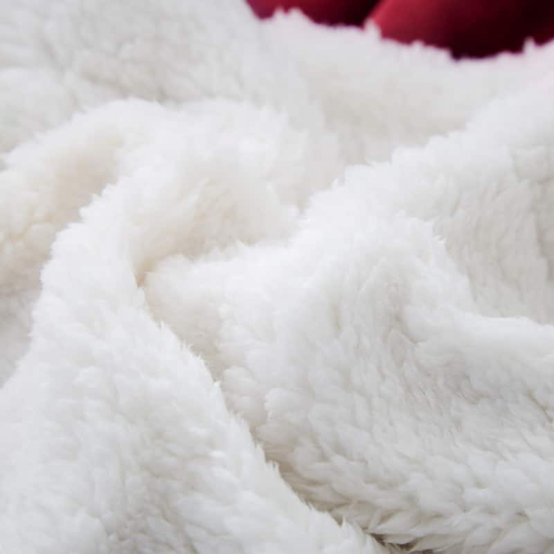 Sherpa Fleece Throw Blanket Reversible Plush Bed Blanket