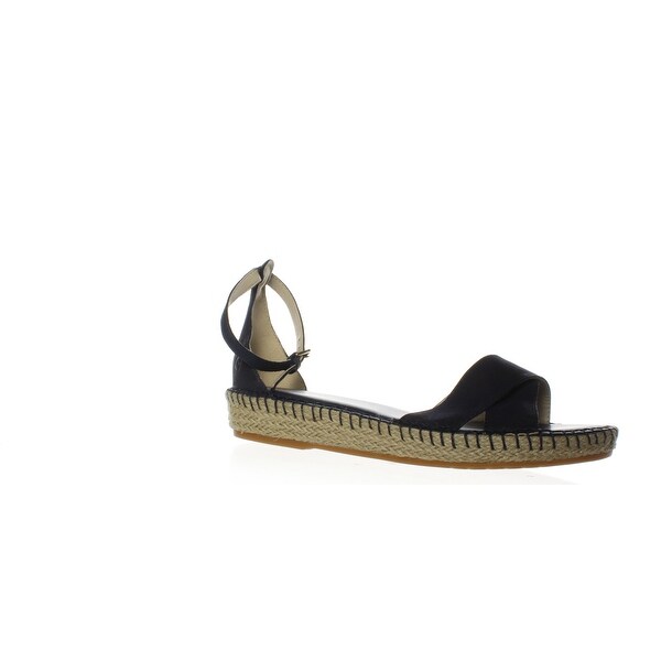 blue ankle strap flats