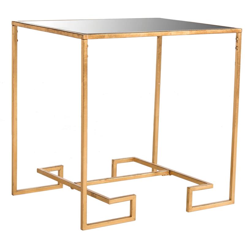 SAFAVIEH Ardeth Antique Gold Leaf Accent Table - 24.1" x 18" x 24" - 24Wx18Dx24H