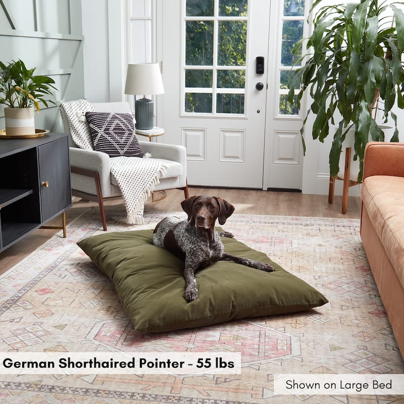 Charlie Corduroy Throw Dog Bed with Removable Cover