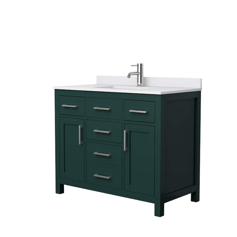 Beckett 42 Inch Single Vanity, Cultured Marble Top