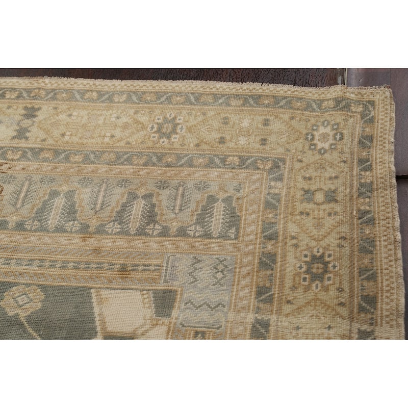 Vintage Anatolian Oriental Wool Area Rug Hand-knotted Office Carpet - 5'6" x 10'3"