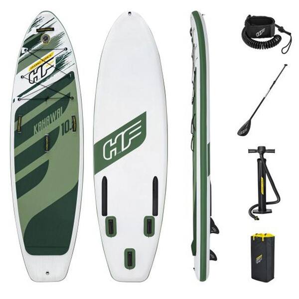 slide 2 of 8, Bestway Hydro Force Kahawai Inflatable 10' Stand Up Paddle Board Water Sport Set - 32.5