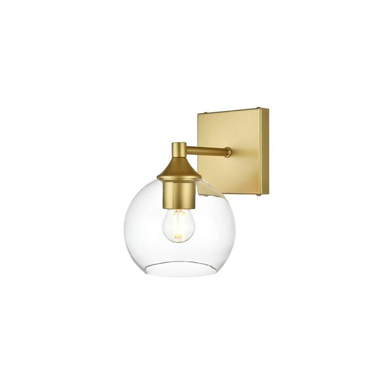 Felz 1 Light Black and Clear Bath Sconce
