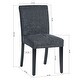preview thumbnail 32 of 43, Modern Simple Set of 2 Modern Comfortable Upholstered Foam Fabric Dining Chairs with Solid Rubber Wooden Legs for Dining Room