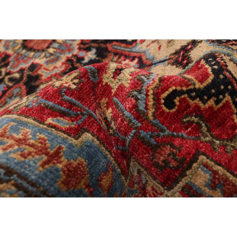 ECARPETGALLERY Hand-knotted Serapi Heritage Dark Red Wool Rug - 3'11 x 6'0