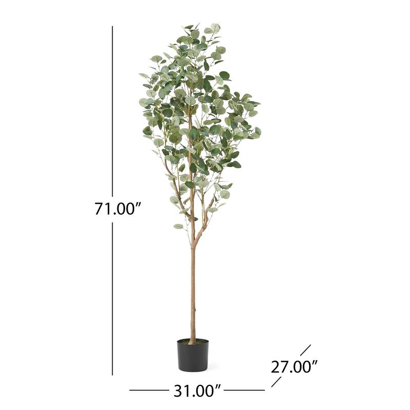 180cm Artificial Eucalyptus Tree in Pot for Indoor Outdoor Home Decor - Green