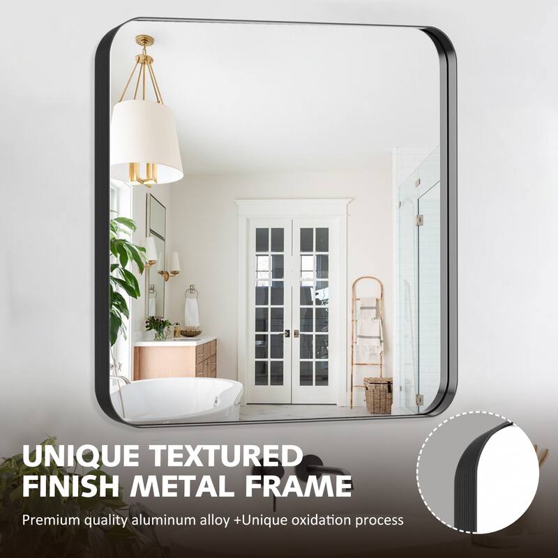 Rectangle Bathroom Mirror for Vanity Wall Mounted Vertical Horizontal Makeup Mirror
